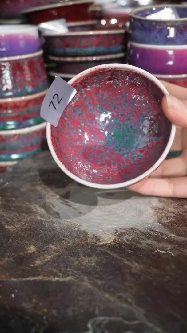 摆件陶精品窑变钧瓷茶器