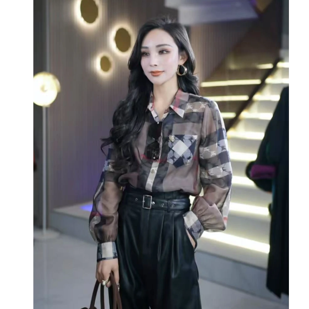 春季服饰设计师原创巴巴格显瘦长袖衬衫时尚气质女士上衣ML656