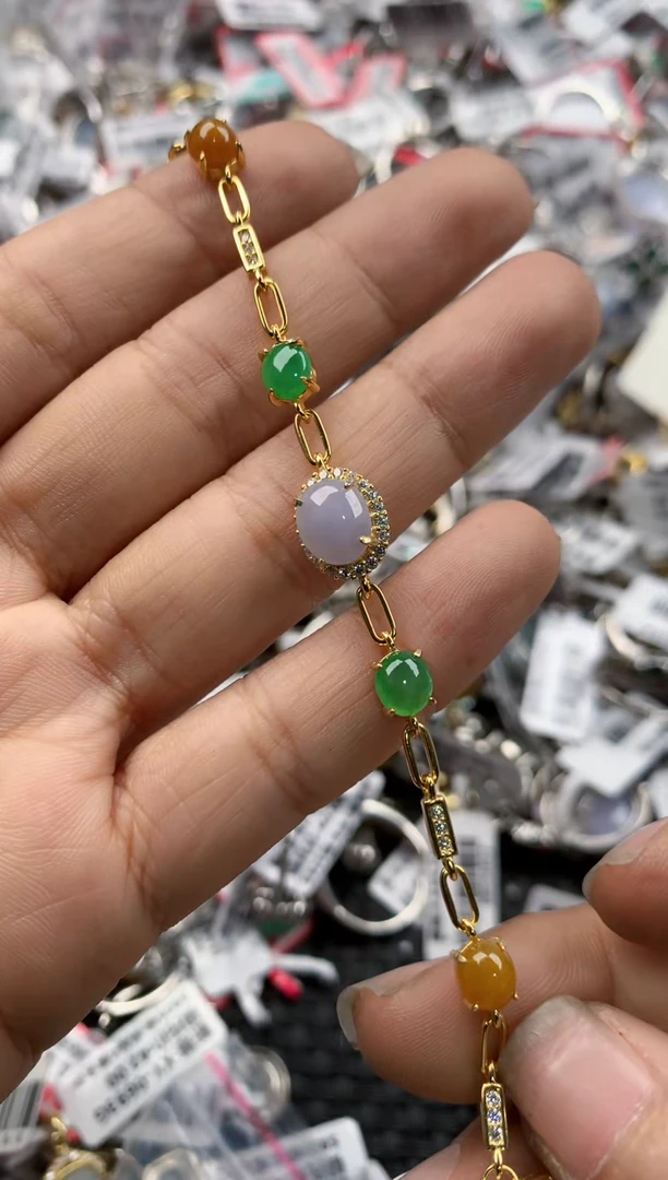 银S925镶嵌戒指翡翠181818----3