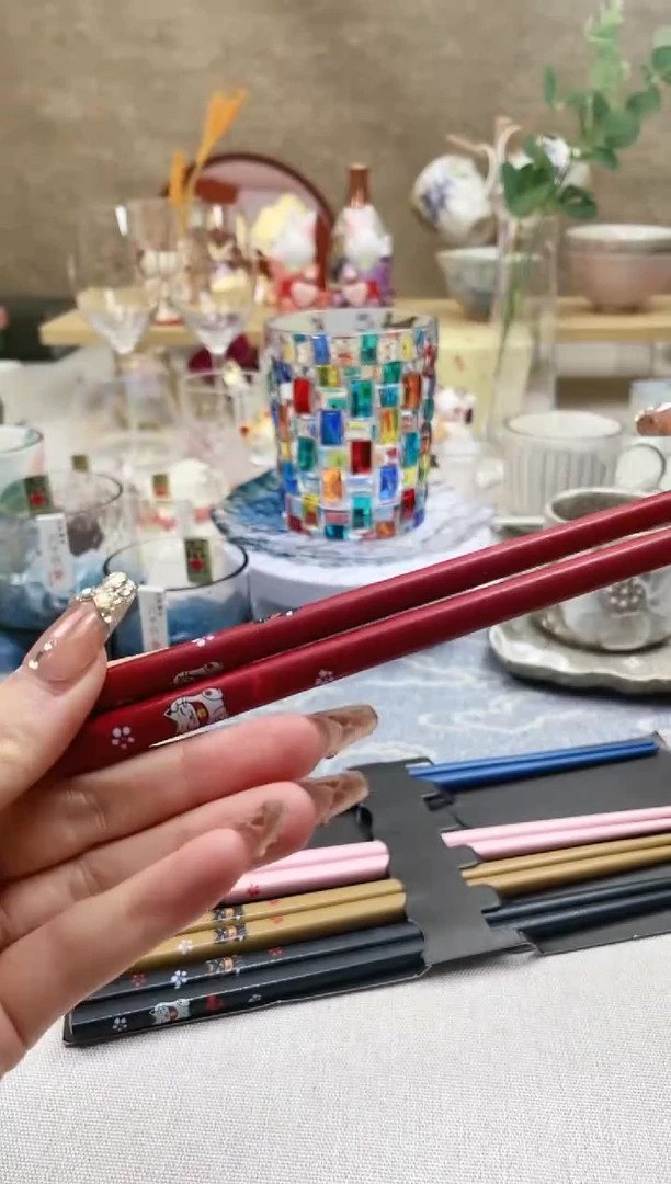 【闪购商品】摆件/盘子/杯子招财猫漆筷5双装