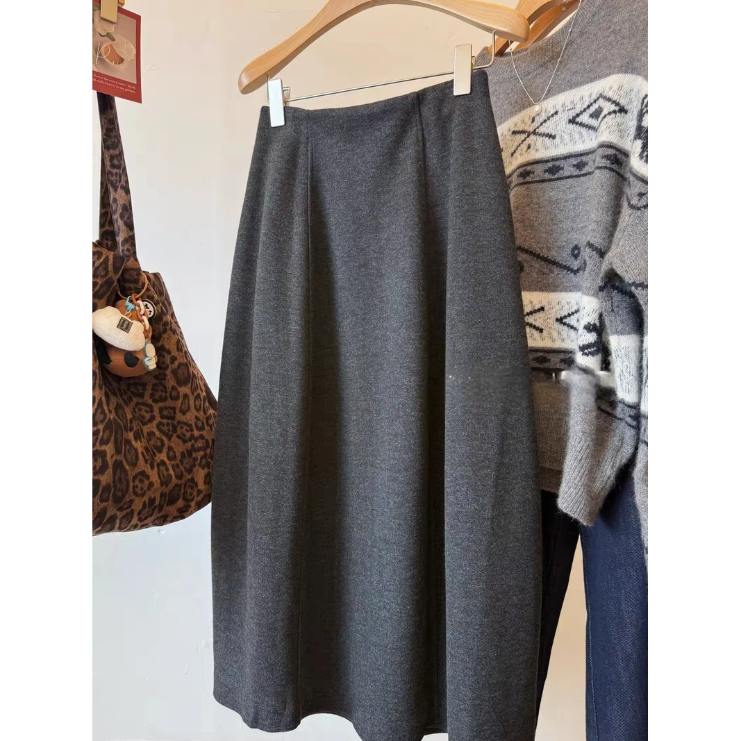 简直好看到炸！自留！收胯裙！ 半身裙女秋冬季百搭中长款显瘦花苞裙