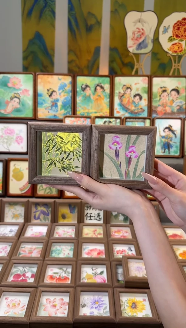 国画小翠竹 小兰花 一组1