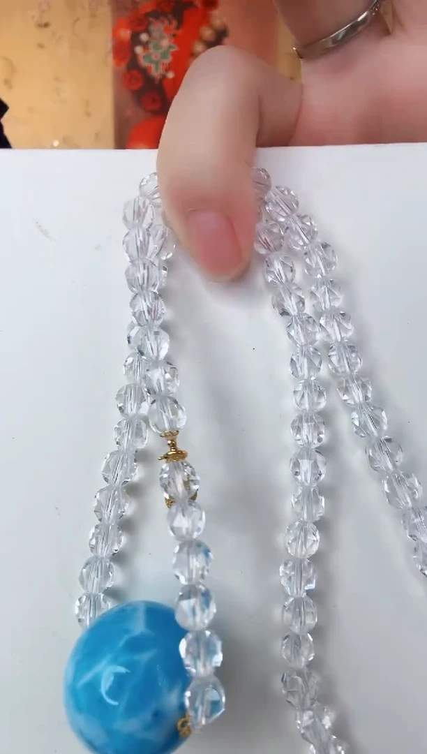 针钠钙石（海纹石）未镶嵌颈饰项链
