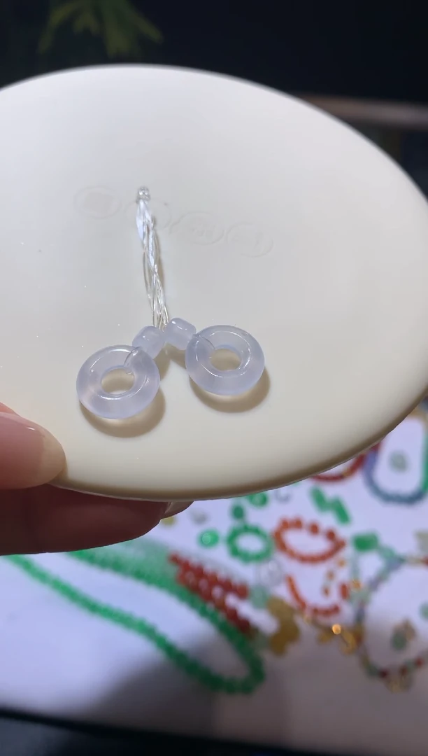 【闪购商品】定制翡翠未镶嵌一对甜甜圈2600+260