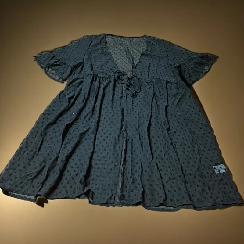 80黑色半透明外贸没吊牌外套