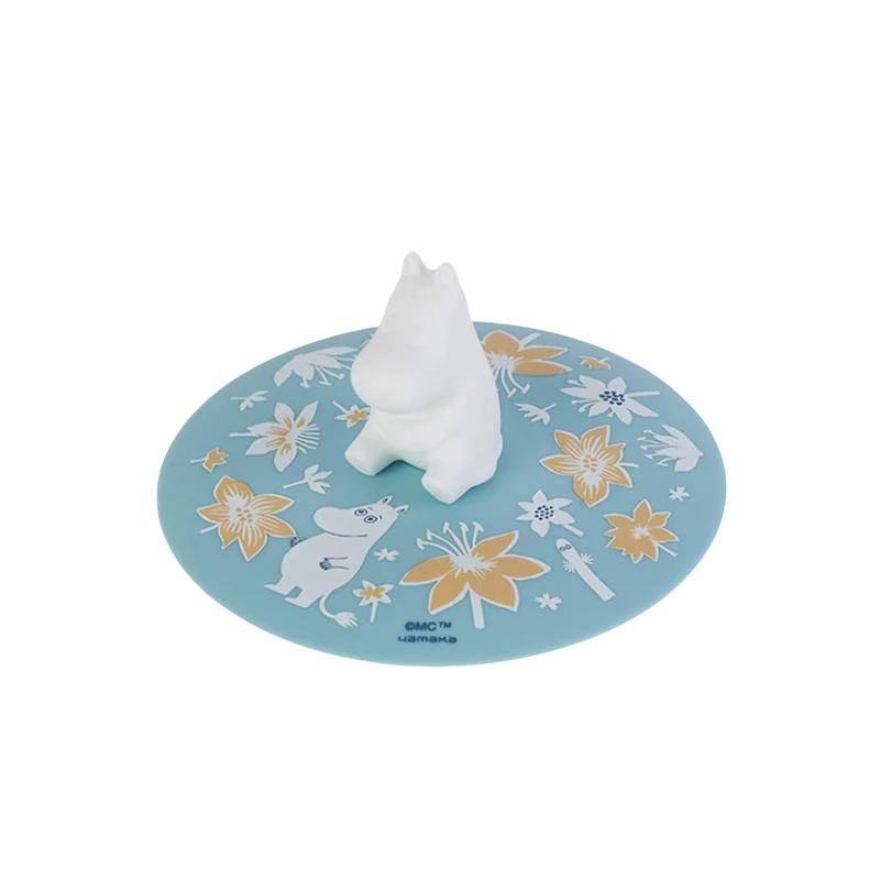 【MOM家】10.8CM 蓝绿色圆形姆明杯盖 姆明甄选款