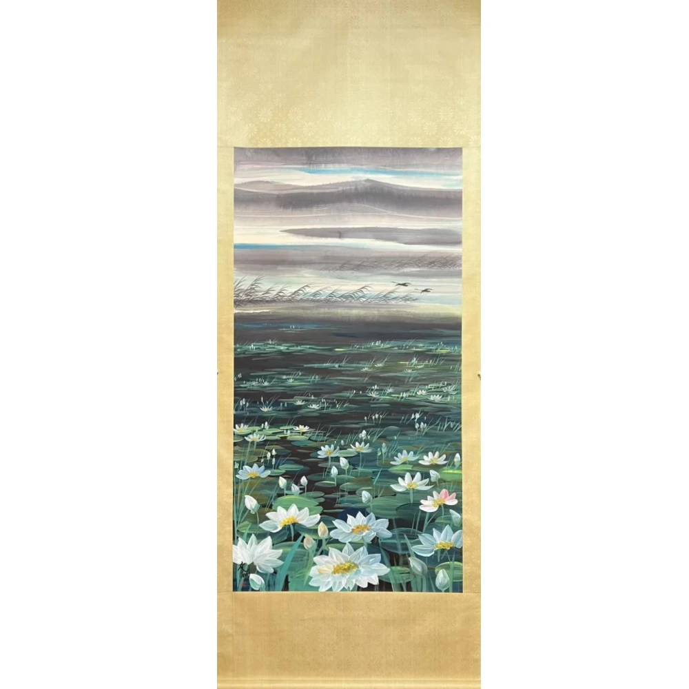 lot16【莲池暮霭】136*68cm 约8.3平方尺 立轴