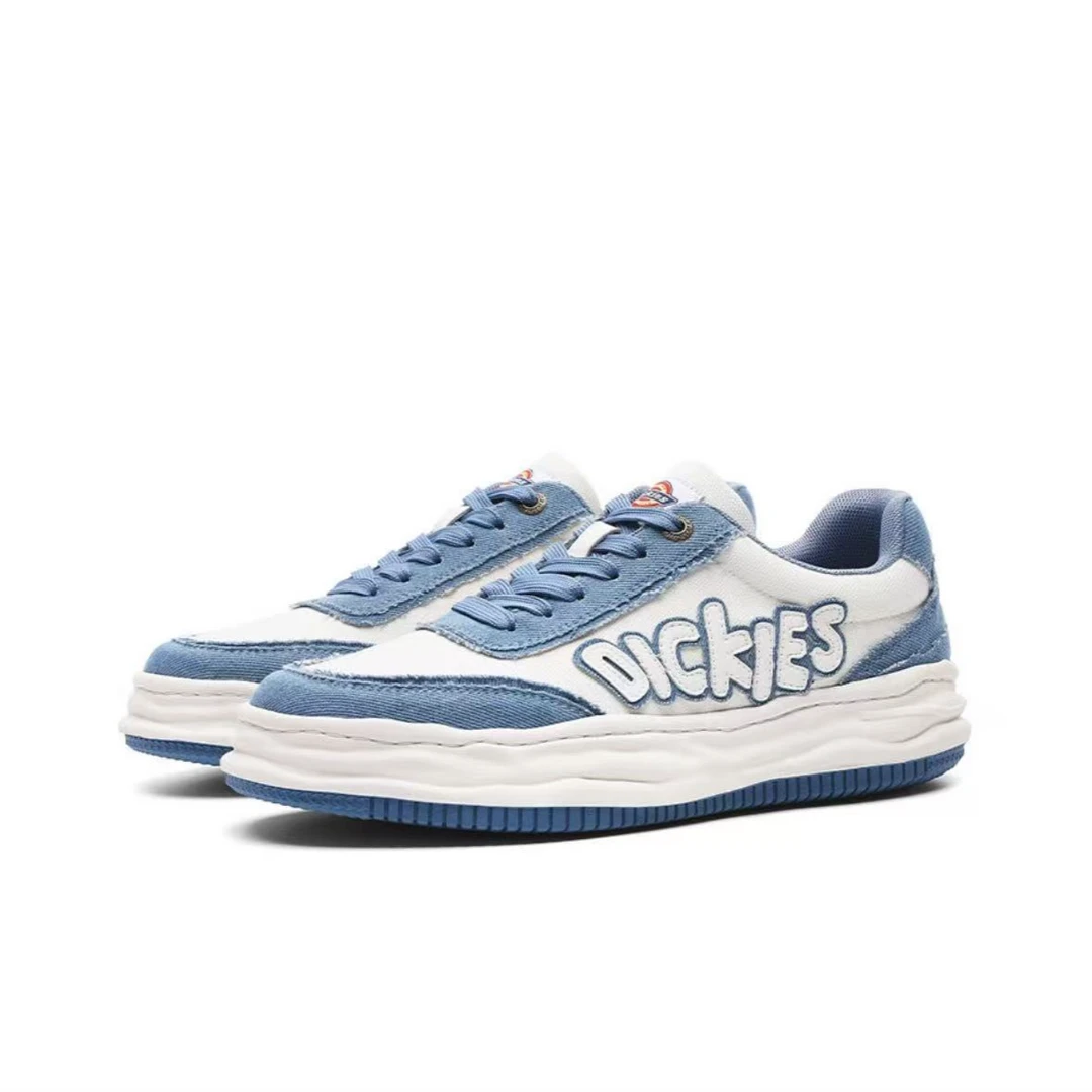 Dickies简约休闲防滑耐磨 低帮运动休闲 板鞋232M50LXS66C-白蓝