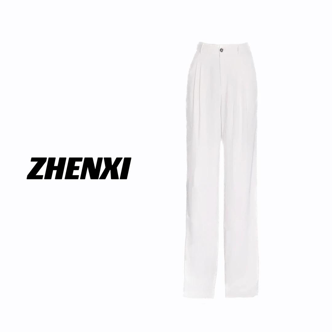 针西【舒适感】简约纯色西裤高个子穿搭K80006（×退×换）