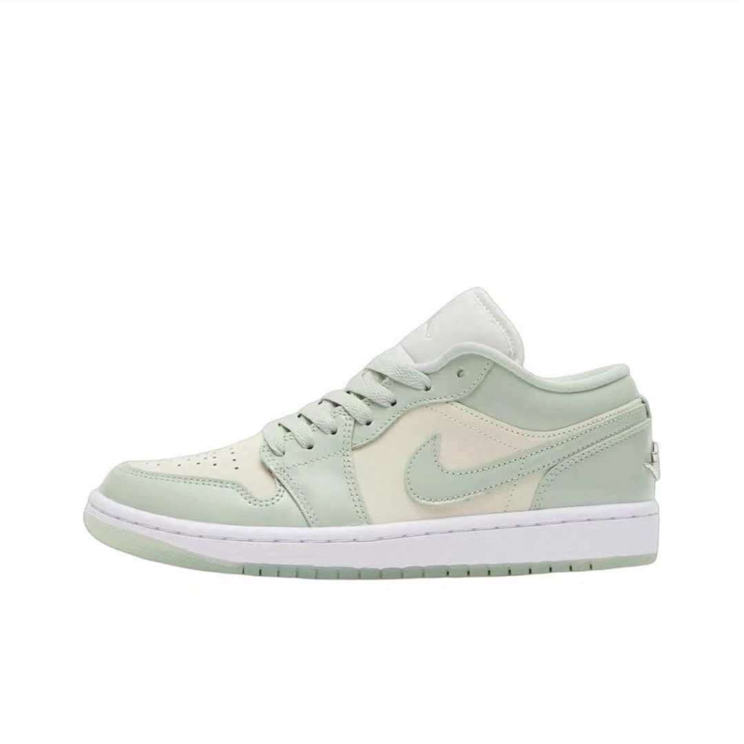 【耐克专属】nike耐克女子AJ1 LOW SE抹茶绿低帮休闲鞋HF4078-100
