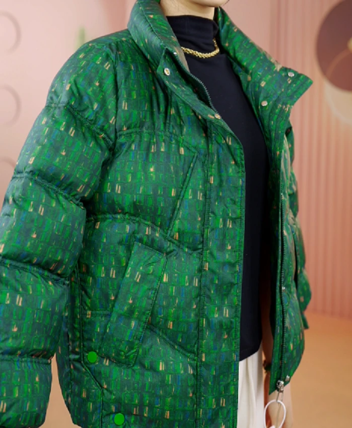 2024杭州原版正品保暖气质减龄修身加厚羽绒服ZF-R023