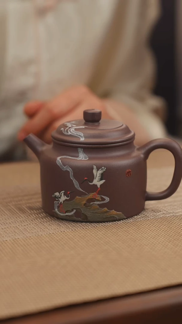 原矿天青紫泥德中紫砂壶36