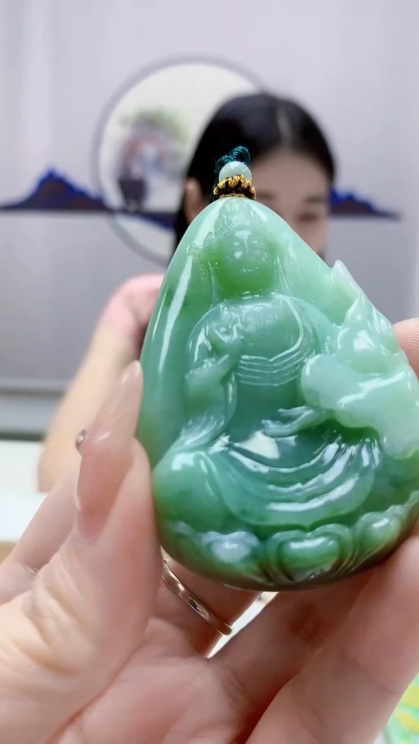 未镶嵌定制翡翠4812DD-毛货挂件68