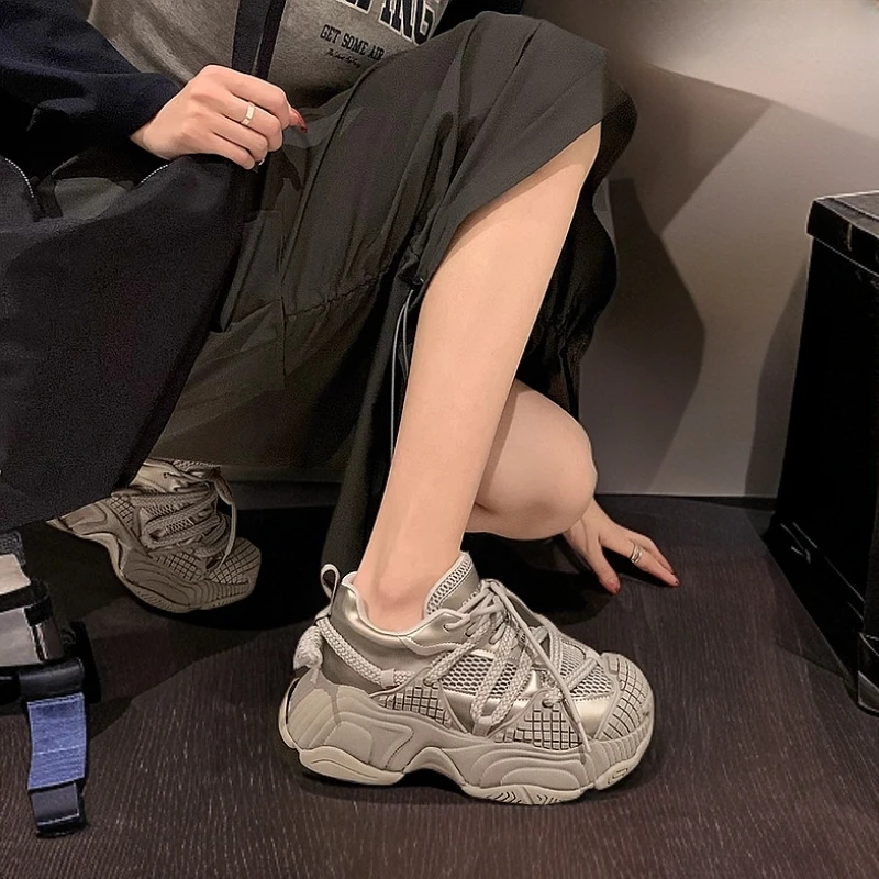 卡捷琳堡～网红潮牌老爹鞋女款ins2025春夏季增高厚底鞋运动休闲鞋