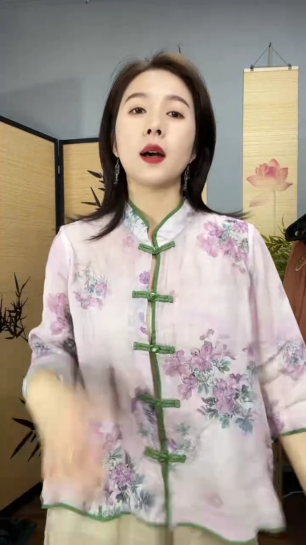复古国风印花衬衫