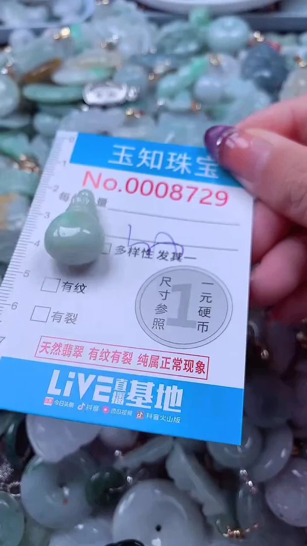 翡翠未镶嵌吊坠(不含链)8729