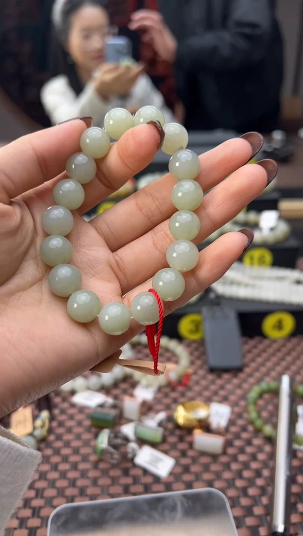 未镶嵌手串和田玉且末料迪克兰手串卡12