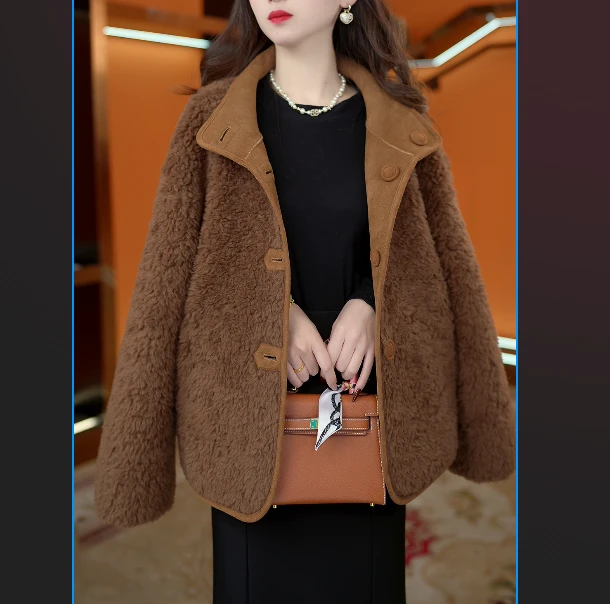 时尚欧货高级感保暖外套2025秋季新款宽松舒适气质上衣