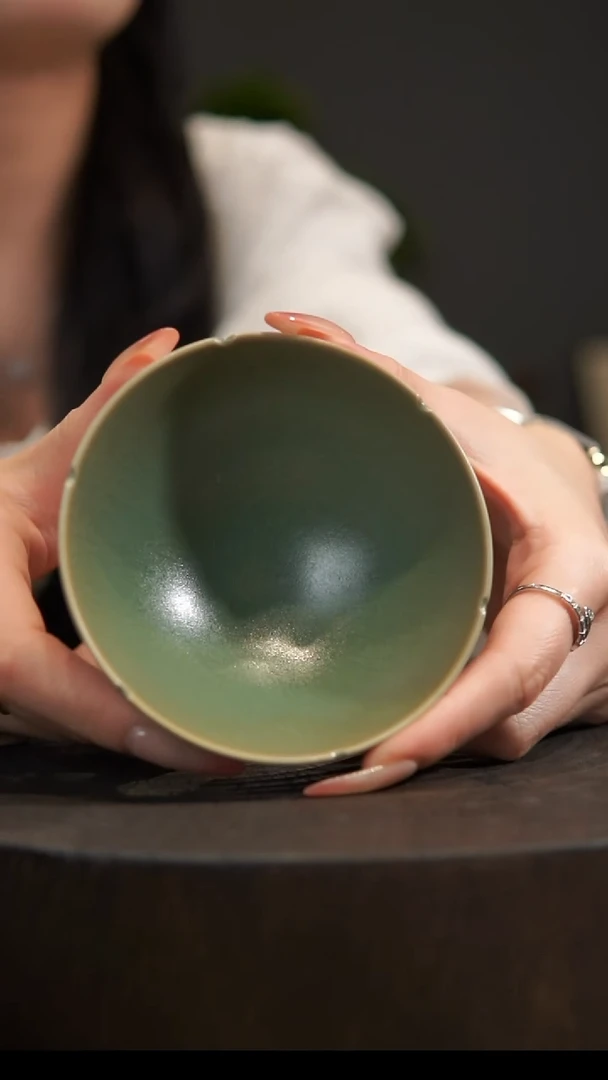 杯子葵口杯 汝州原产地  原矿老釉