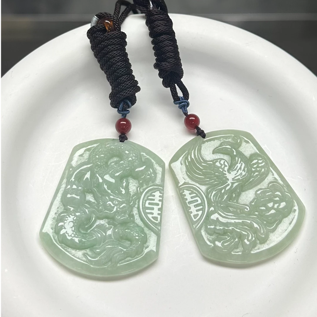 翡翠龙凤牌情侣款定情信物结婚礼物CZH1233多样性发货