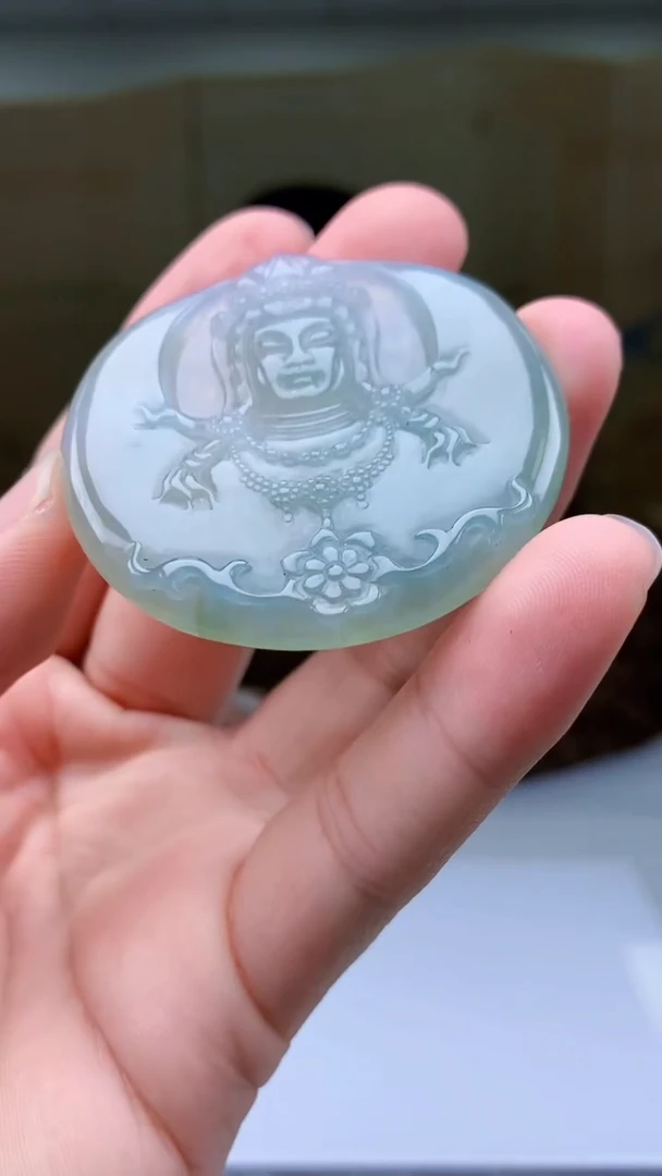 【闪购商品】定制翡翠未镶嵌4812bb-毛货挂件30