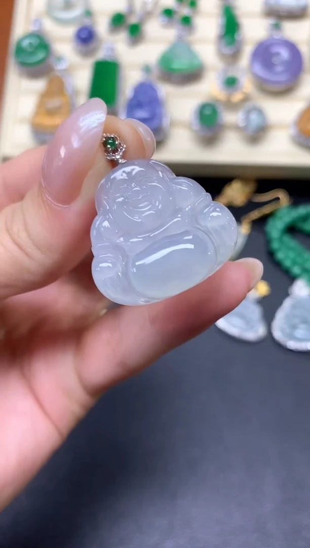 【闪购商品】翡翠吊坠(不含链)18K金镶嵌吊坠|950+95