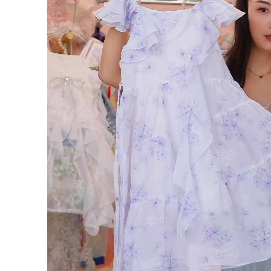 洋气【小琉璃花-不规则连衣裙裙】新款女童连衣裙女童