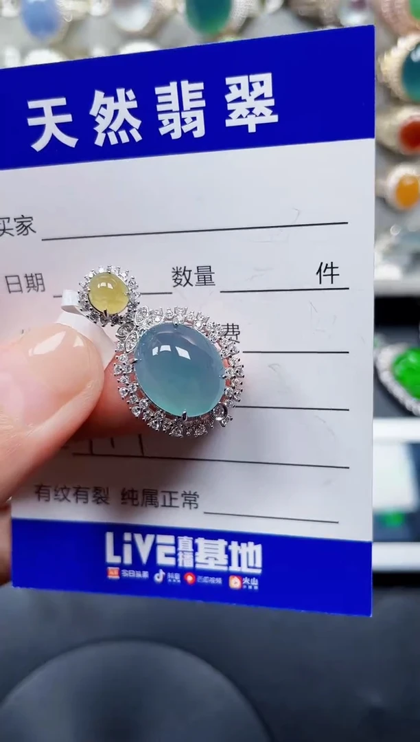 颈饰银S925镶嵌翡翠174