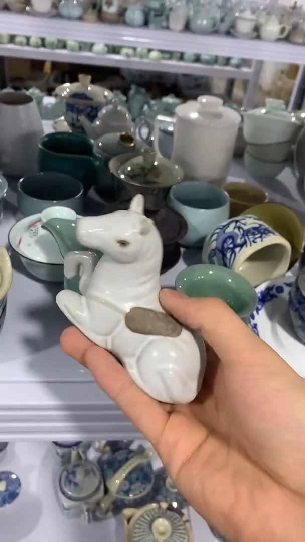 陶瓷【清！一件不留】汝窑、茶壶盖碗茶杯主人杯微矿点