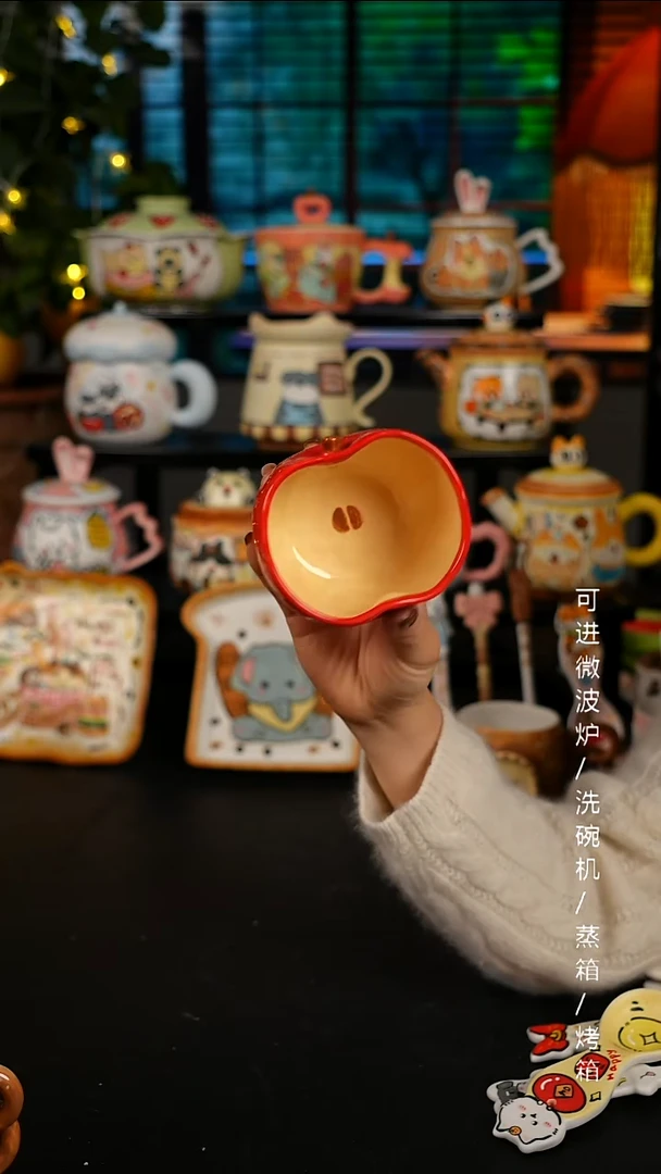 陶瓷便携款景德镇高温釉下彩纯手绘创意瓷 默认微瑕 不退不换