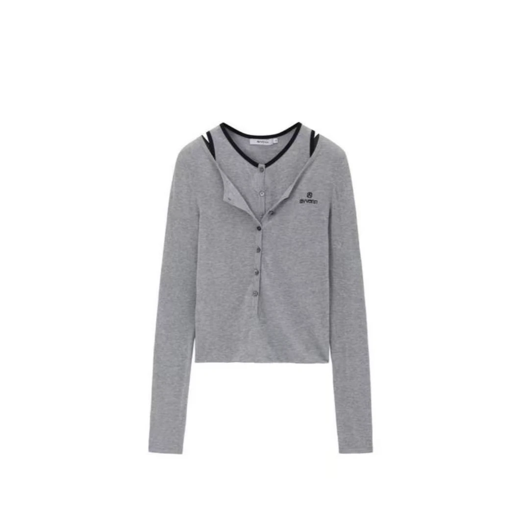 【ZS推荐】AVVENN新品休闲时尚女士潮流简约假两件上衣AL30601726