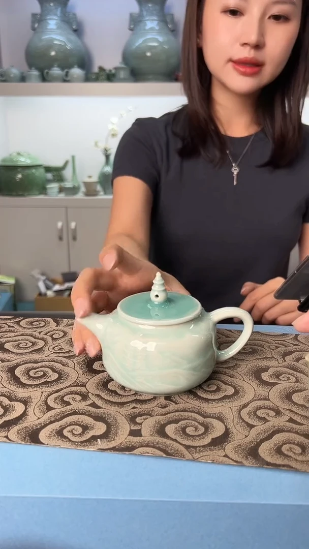 龙泉云间青瓷小米茶器