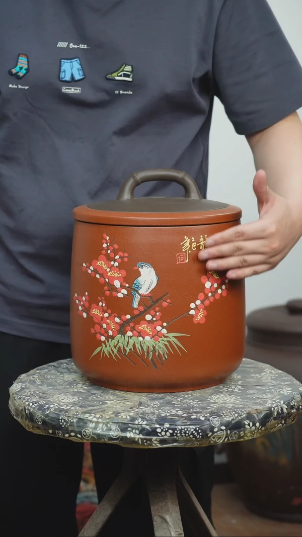 宜兴原矿紫砂茶叶罐