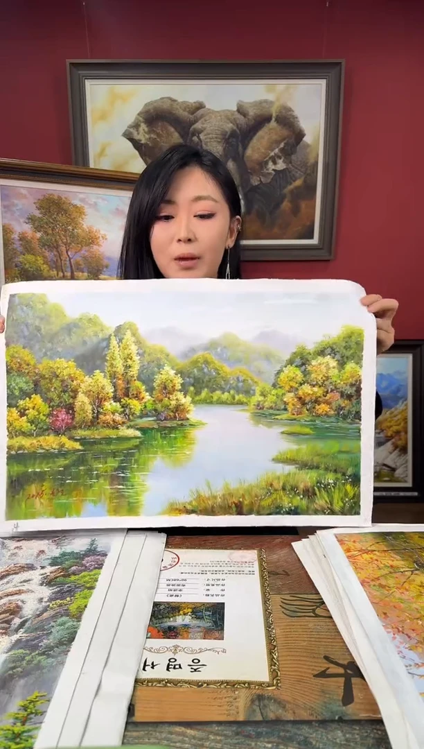 油画【8号】约53*35cm丨朝鲜原创纯手绘孤品油画丨顺丰包邮