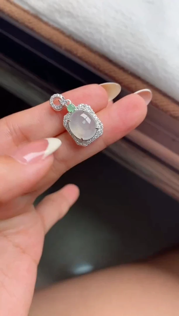 银S925镶嵌戒指翡翠天然A货翡翠