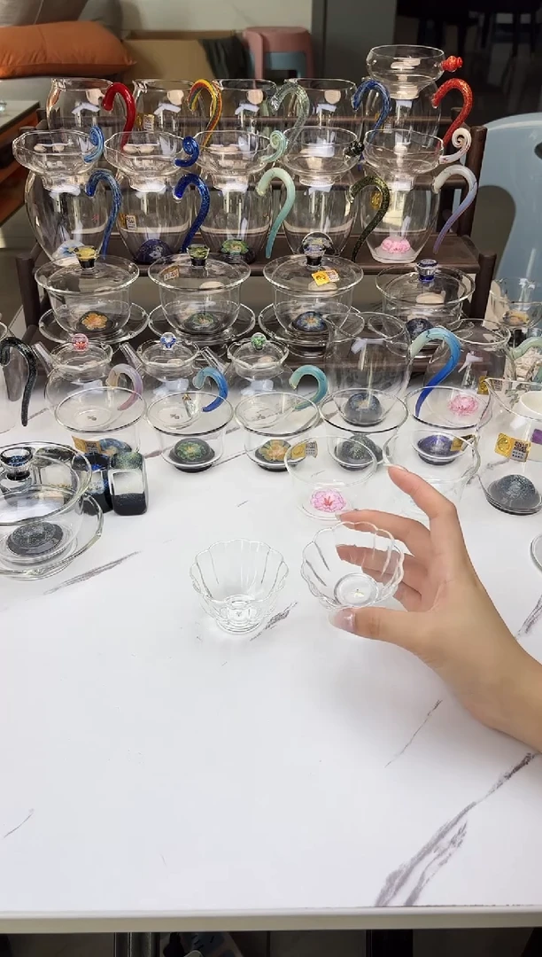 手工艺品玻璃禾器乐妍一对装