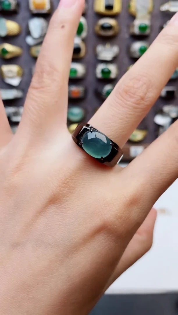 未镶嵌戒指翡翠天然翡翠男戒