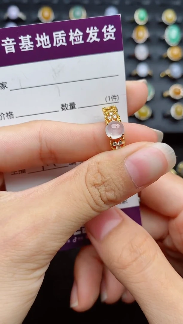 银S925镶嵌戒指翡翠1