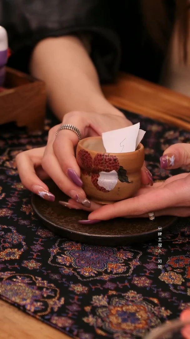 【闪购商品】纯柴烧手绘荔枝葫芦杯5号