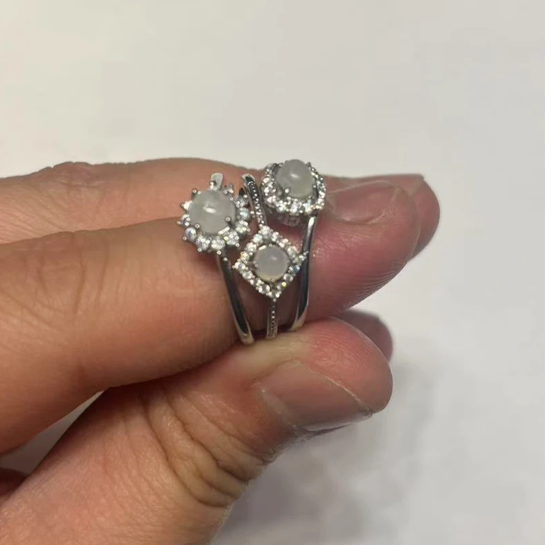 天然A货翡翠蛋面戒指*2908/1900/多样性发/1件