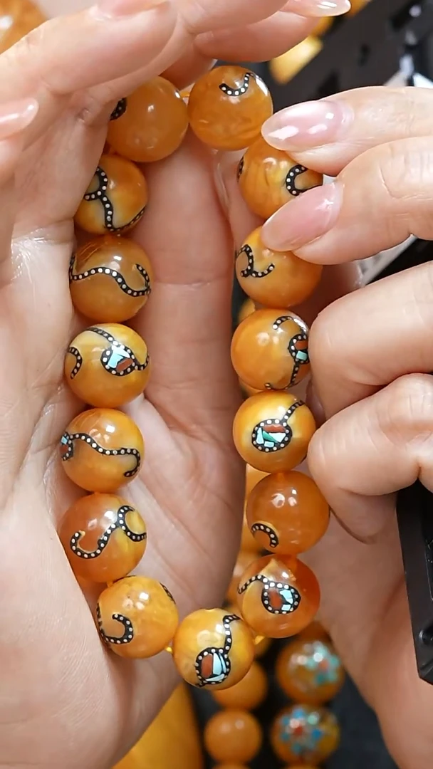 蜜蜡颈饰未镶嵌7913天然蜜蜡珠宝奇石全部保真