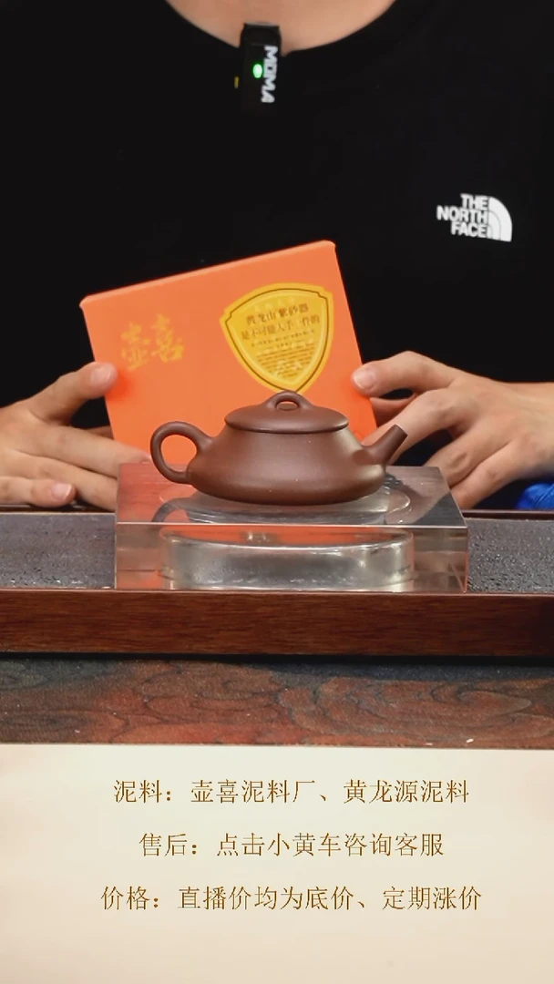 茶壶紫砂 黄龙源 底槽清 小喜瓢 100cc 钱币孔