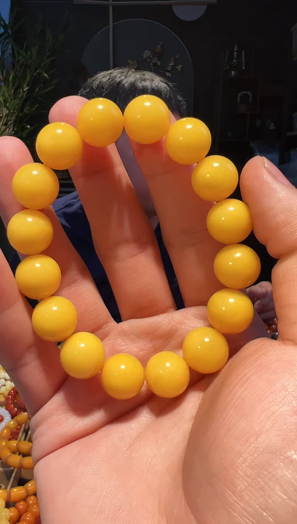 未镶嵌蜜蜡手链13+单圈