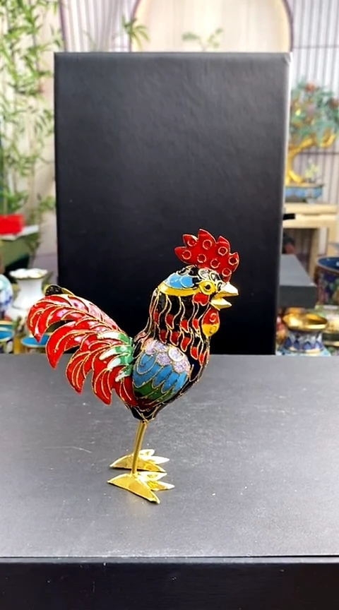 【闪购商品】非遗技艺 景泰蓝花丝鸡