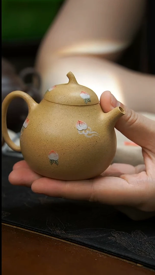 茶壶紫砂桃子茄瓜壶
