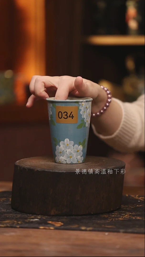 陶瓷景德镇高温釉下手绘陶瓷@L034@