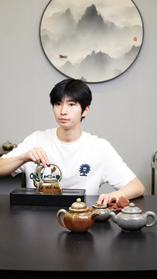 茶壶紫砂宝*月宜兴紫砂柴烧壶