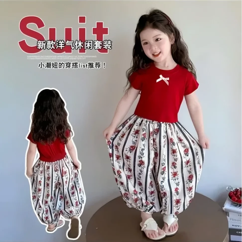 【小潮妞的穿搭list推荐】1夏季短袖休闲套装新款民族风防蚊裤两件