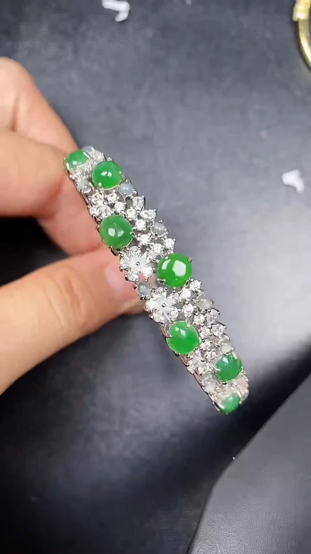 银S925镶嵌戒指翡翠1680