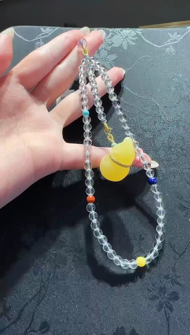 【闪购商品】水晶手机链未镶嵌水晶蜜蜡葫芦手机链